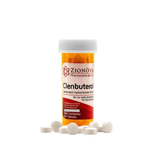 Zionova Clenbuterol - 50 Tablets at 50mcg Each - Canadian Made Clenbuterol 50mcg Tablets by Zionova