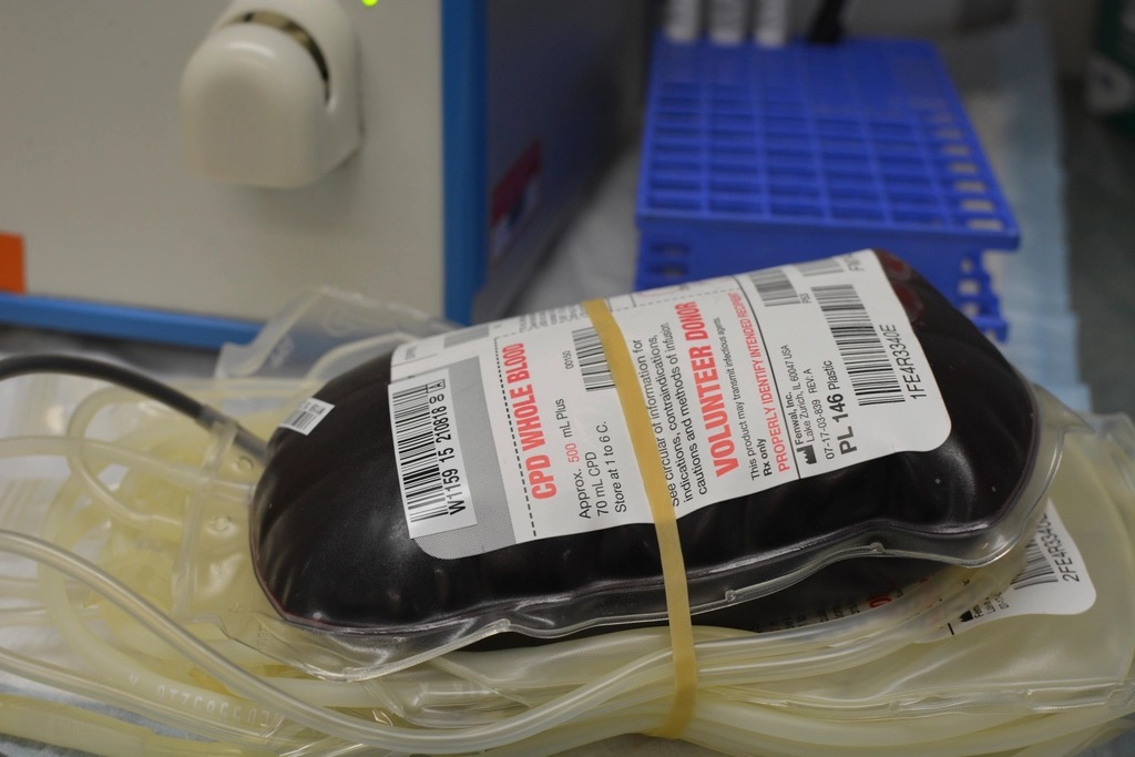 Blood donation bag